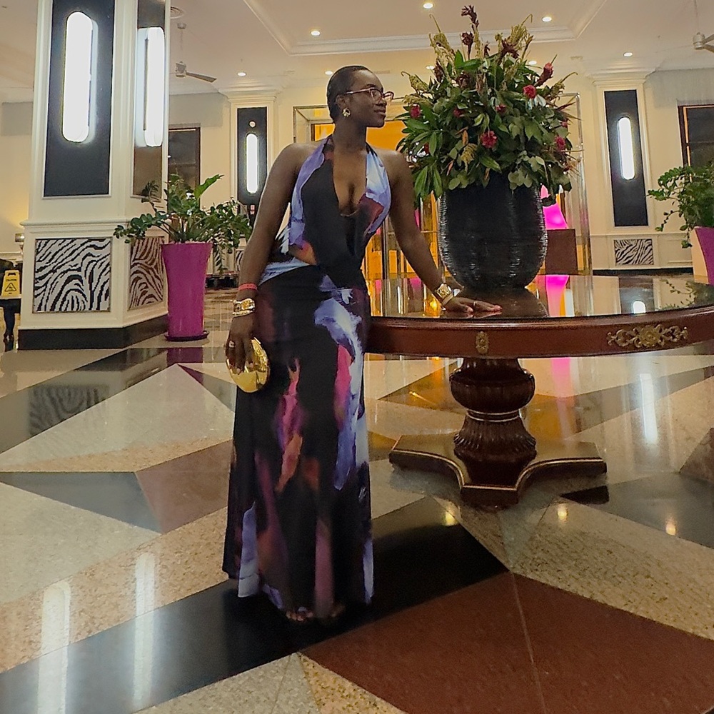 Miss Lola Multicolor Backless Dress